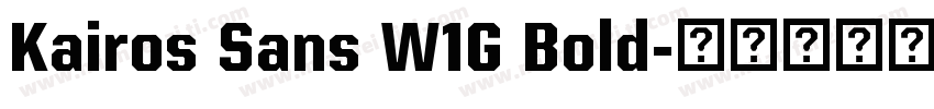 Kairos Sans W1G Bold字体转换